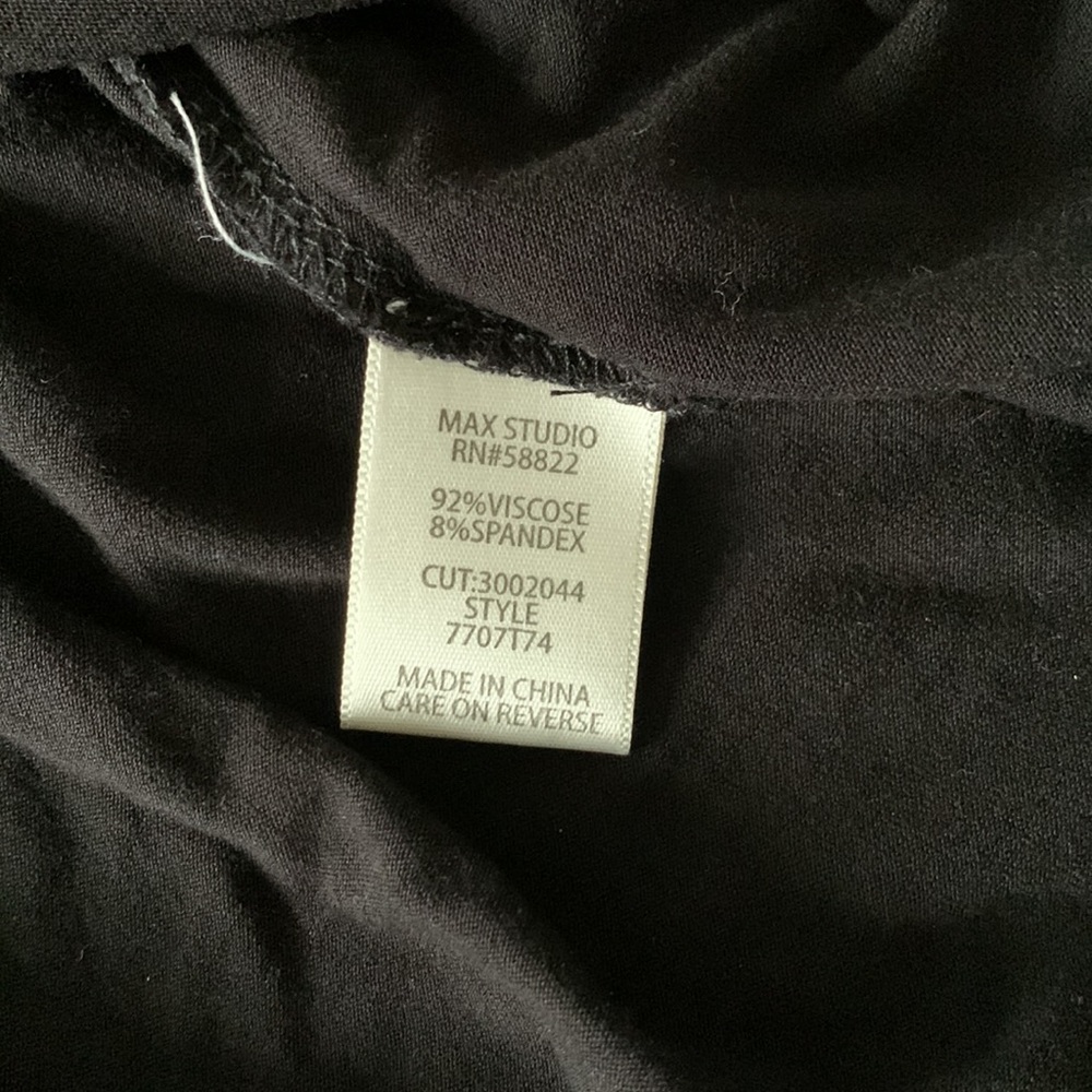 Max Studio Black Peplum T Shirt, Size XL - Picture 3 of 7